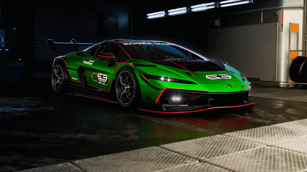 Side view of Lamborghini Temerario Super Trofeo